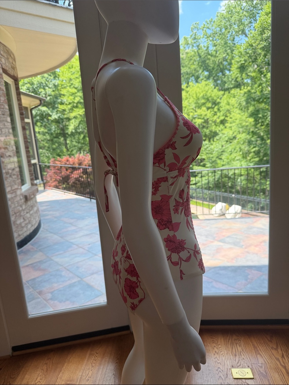 Pink Floral One-Piece Swimsuit - Picture 5 of 6